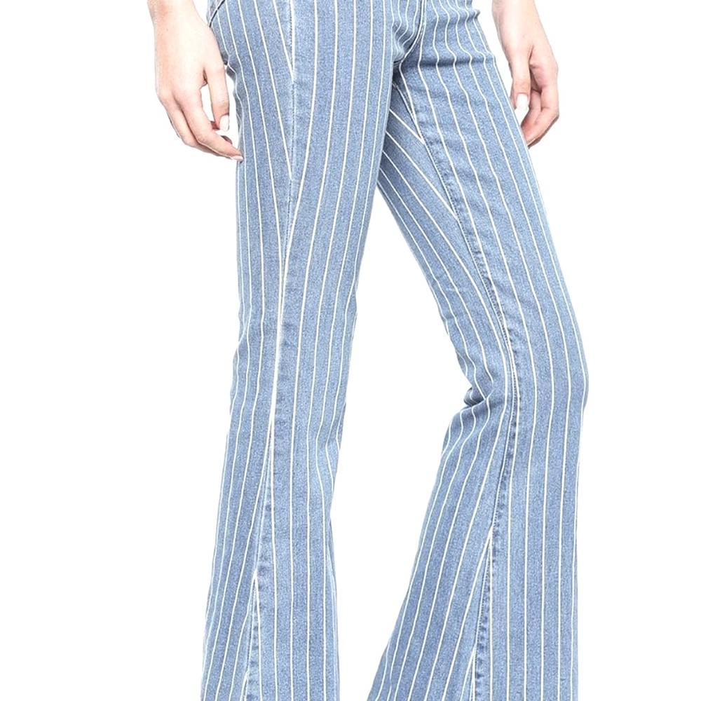 Cello High rise ripped denim bell bottom flare jeans sz13
